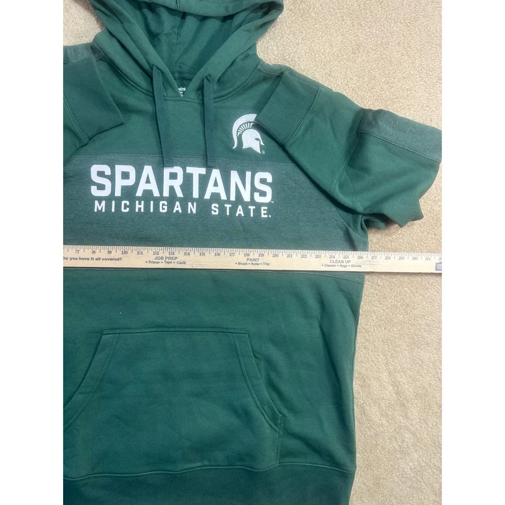 Michigan State Spartans Hoodie Green Mens 2XL Athletic College Sweatshirt - Picture 3 of 6